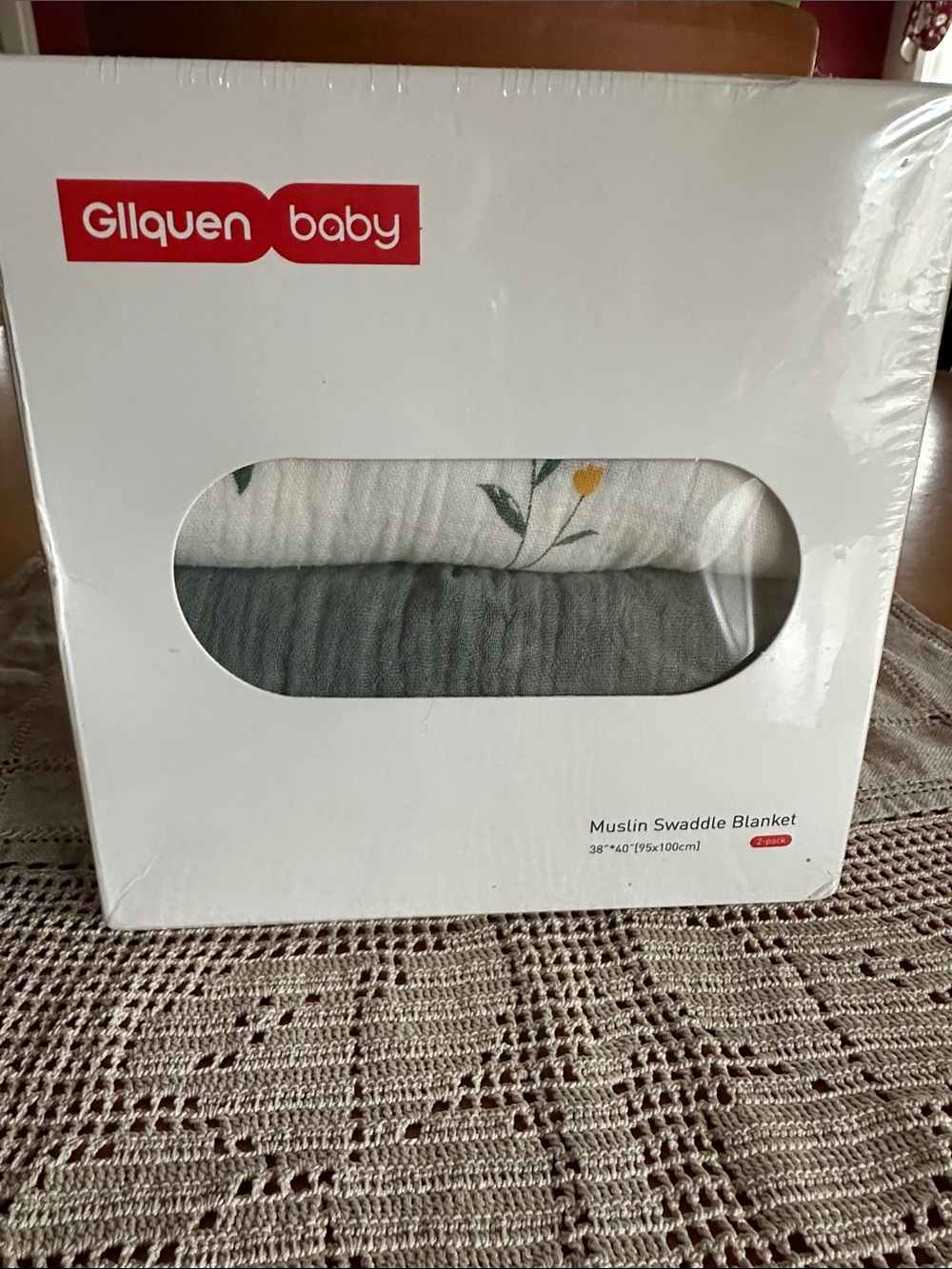 Gllquen Baby Muslin Swaddle Blanket - 2 Pack